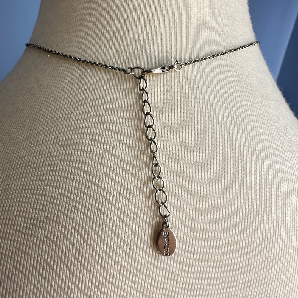 Express White Quartz Wire Wrapped Pendant Necklace – 18” w/ Extender - Picture 5 of 7